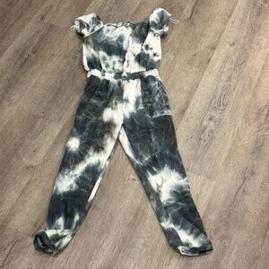 Fate Black and White Tie-Dye Jumpsuit